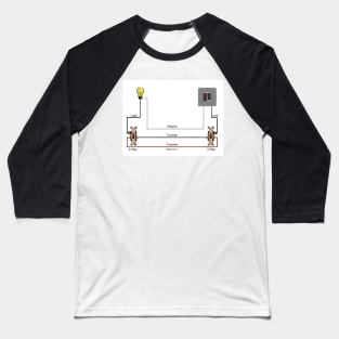 Three-Way Switch Diagram Line Load Separate Boxes Baseball T-Shirt